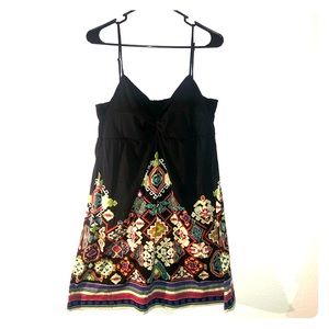 Spaghetti strap summer dress - Tribal Print